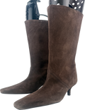 ASOS Brown Calloway Premium Suede Wide Leg Pull On Boots UK 5 EU 38 👠