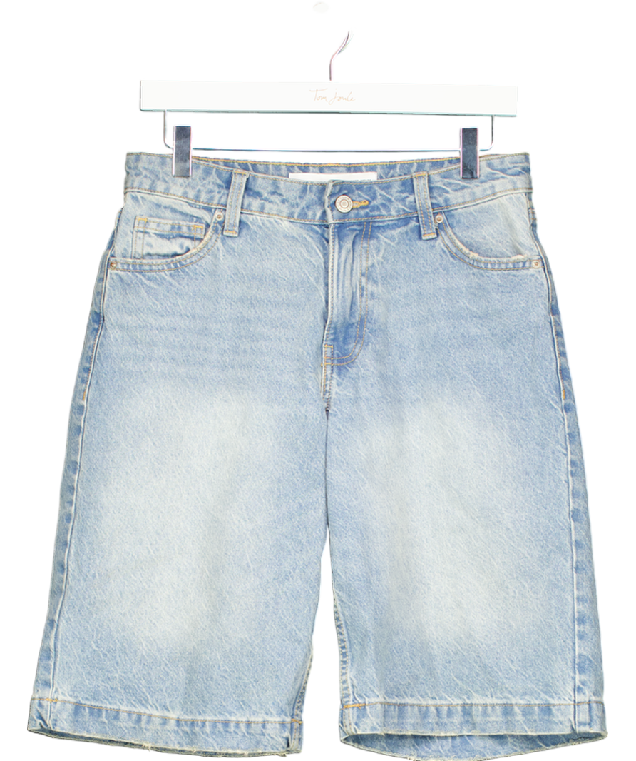 Bershka Blue Baggy Denim Shorts UK XS/S