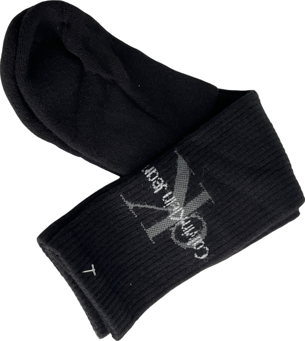 Calvin Klein Black Ribbed Socks Onesize