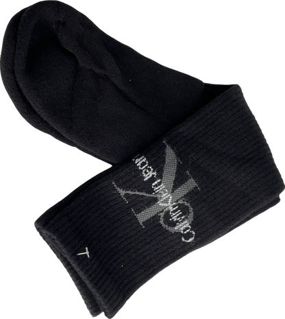 Calvin Klein Black Ribbed Socks Onesize