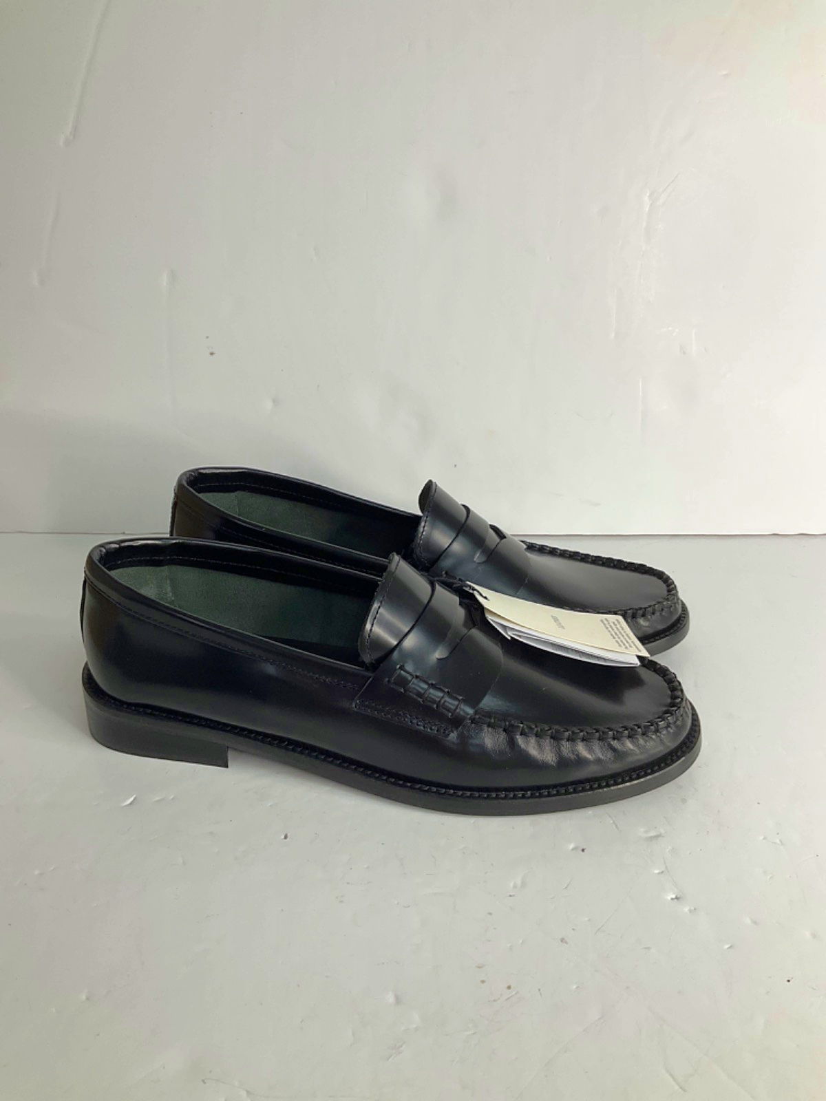 MANGO MNG Black Leather Loafers EU 40 UK 7