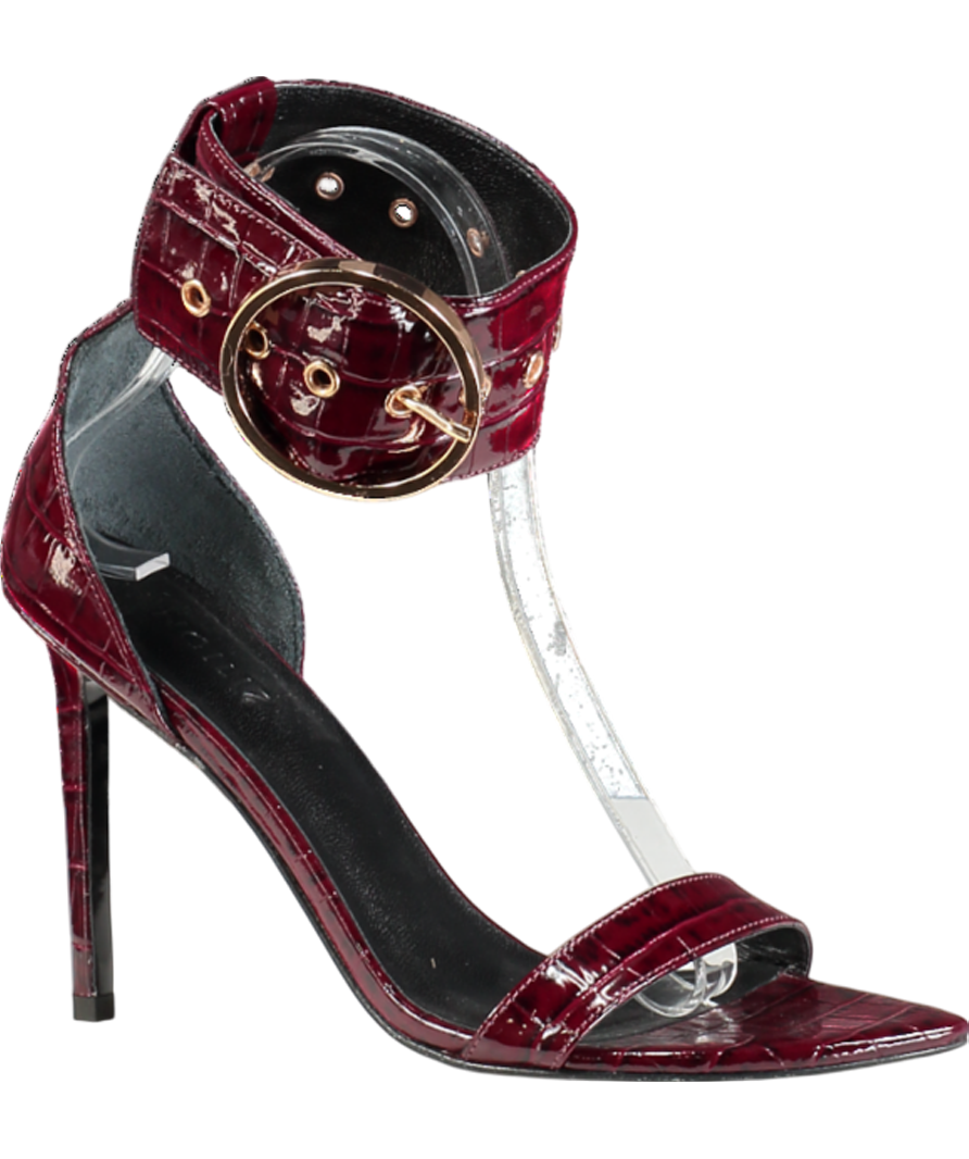 Ingiliz Red Adele 01 Patent Croco Embossed Leather Sandal UK 3 EU 36