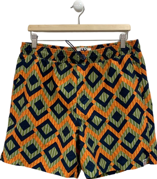 Hunky Trunks Multicoloured Geometric Swim Shorts UK L