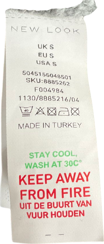 New Look Grey Button Knit Waistcoat UK S