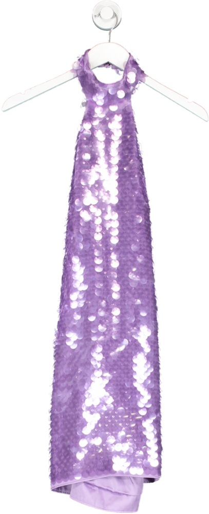 H&M Purple Halterneck Sequined Mini Dress UK 10