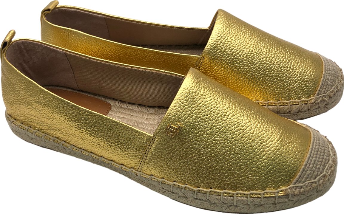 Ralph Lauren Metallic Cameryn Espadrilles UK 6.5 EU 39.5 👠