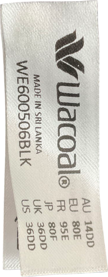 Wacoal Black Most Divine Classic Underwire Bra UK 34DD