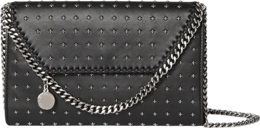 STELLA MCCARTNEY Black Mini Star-studded Falabella Cross-body Bag