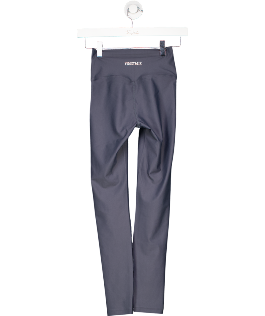VIOLET & SIX Grey High-waisted Leggings – Stretch & Sculpt UK XS