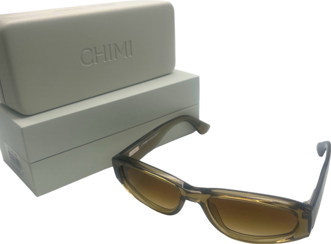 Chimi Brown Rectangular Sunglasses