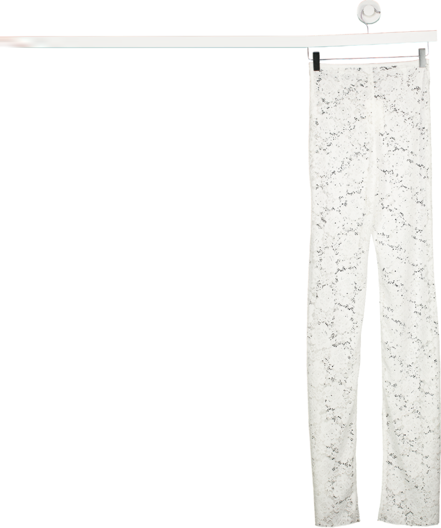 SLA the label White Kimmy lace Trousers Tall UK XS