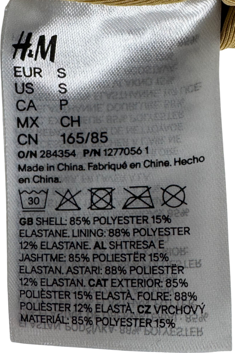 H&M Metallic Open-back Swimsuit UK S