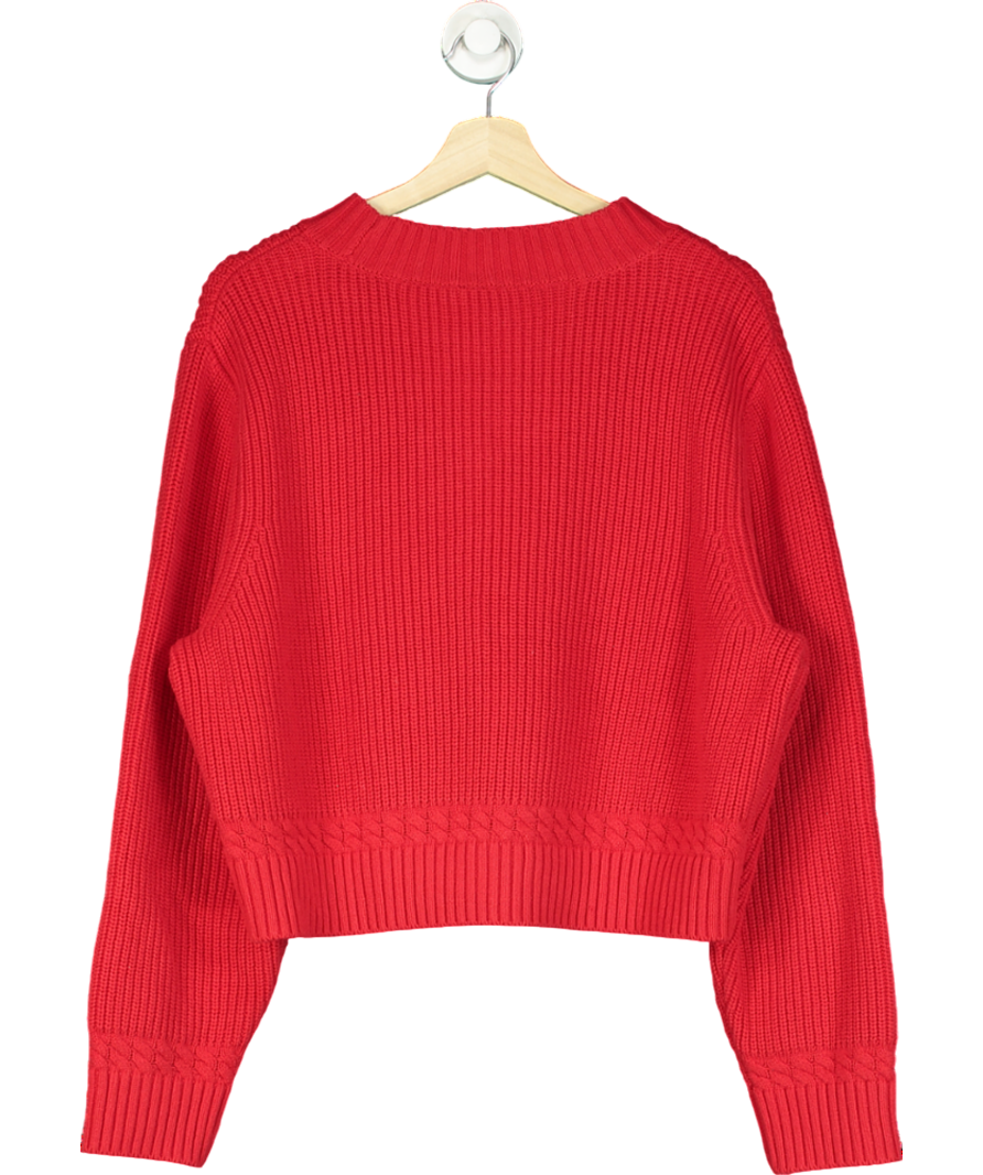 Mint Velvet Red Cotton Blend Jumper UK L