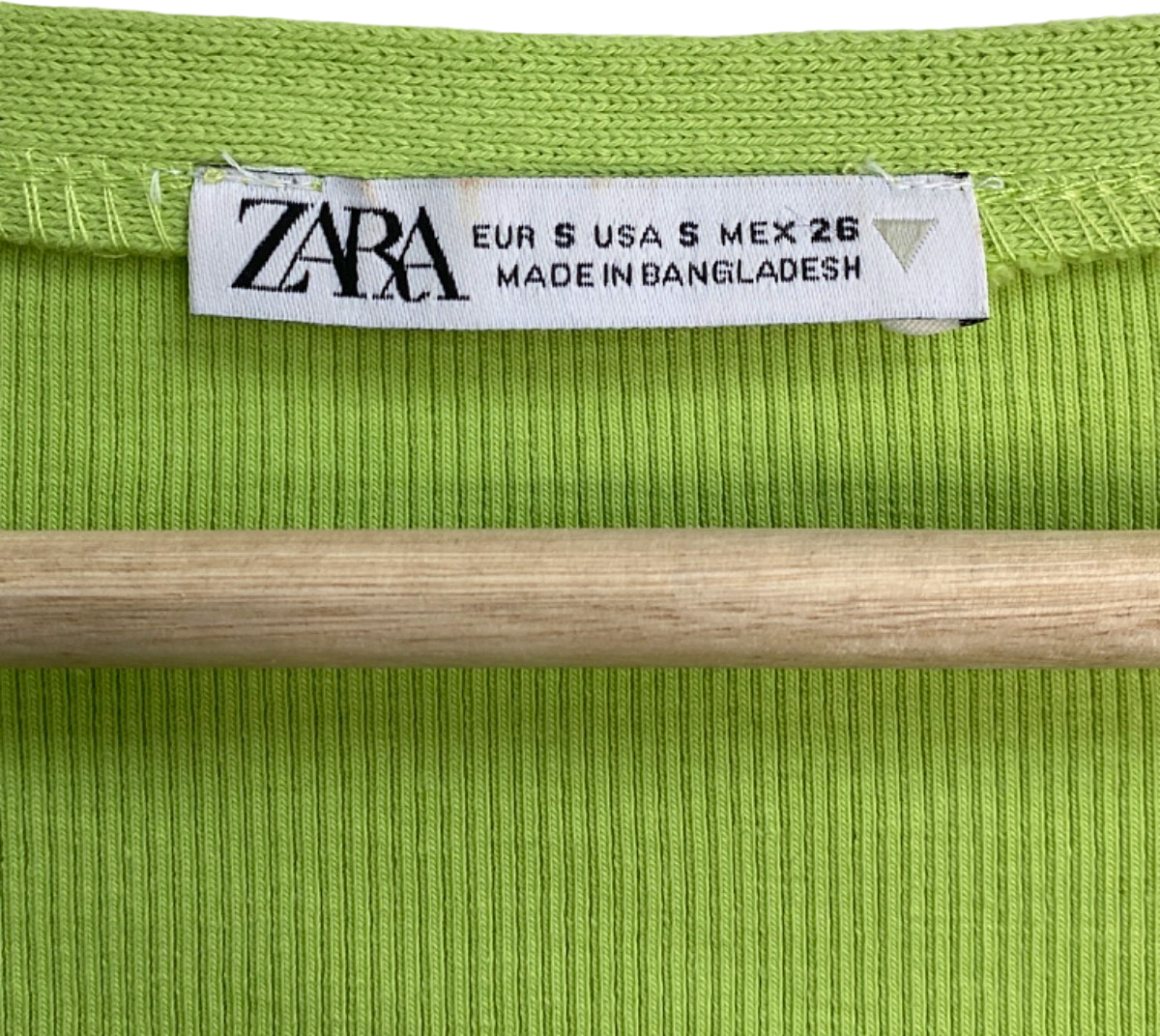 Zara Green Ribbed Cardigan UK 8