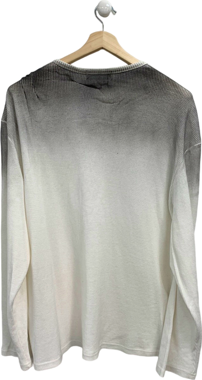 Garments White & Black Gradient Long Sleeve Top UK XL