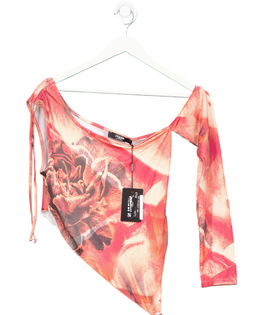 Jaded London Red Asymmetric One Shoulder Crop Top UK 10