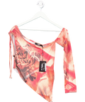 Jaded London Red Asymmetric One Shoulder Crop Top UK 10