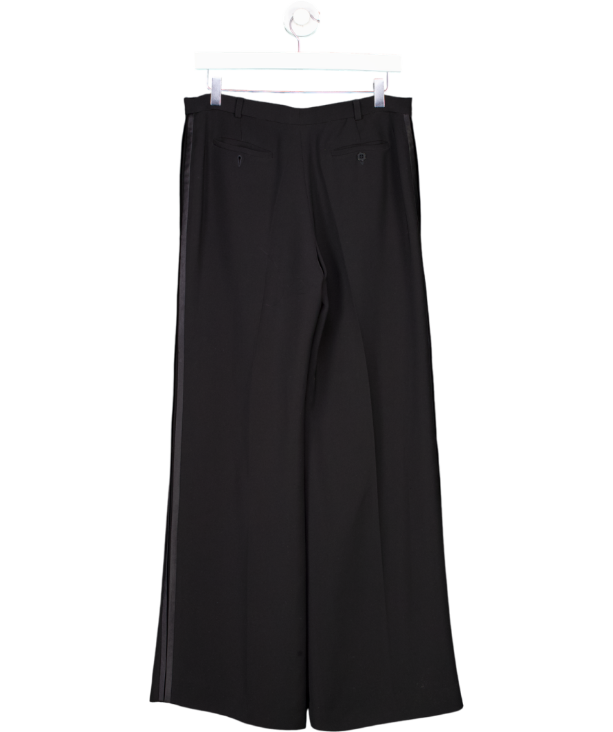 Emporio Armani Black Wide Leg Trousers UK S
