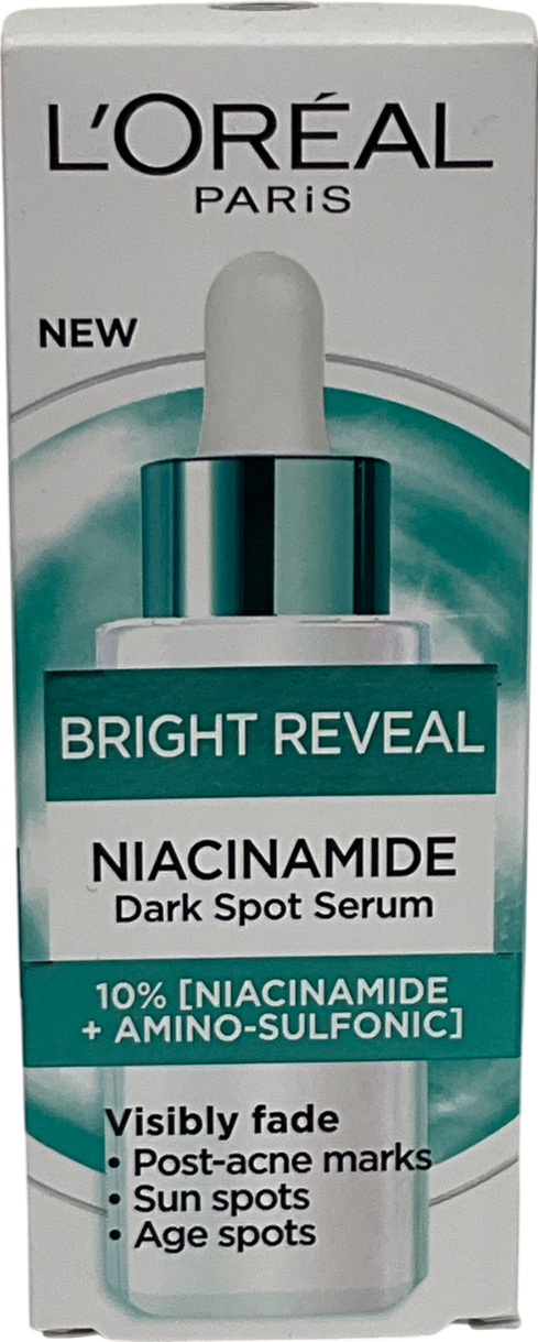 loreal Bright Reveal Niacinamide Dark Spot Serum 10% Niacinamide + Amino-sulfonic Acid 30ml