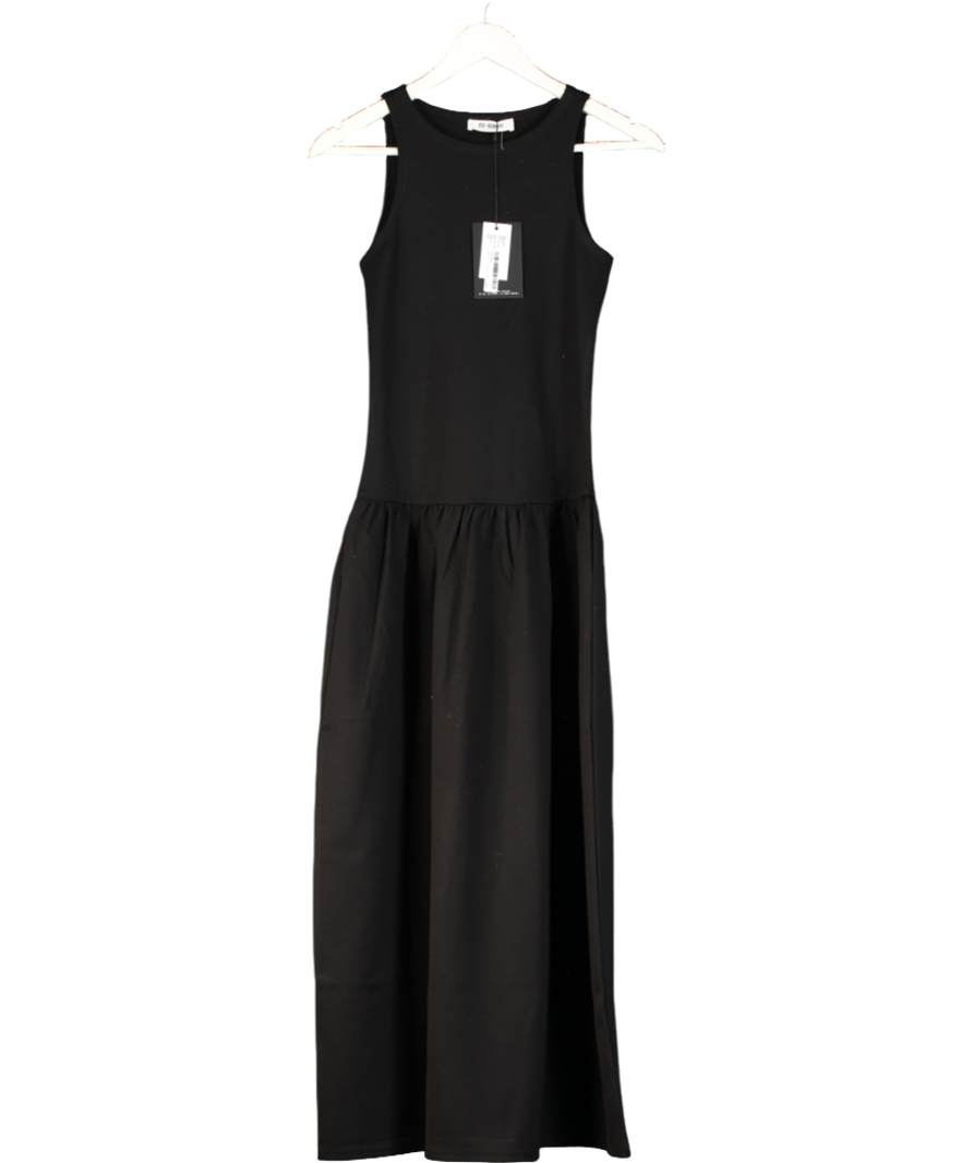 4th & Reckless Black Jersey Drop Waist Dress- Shannon UK 8