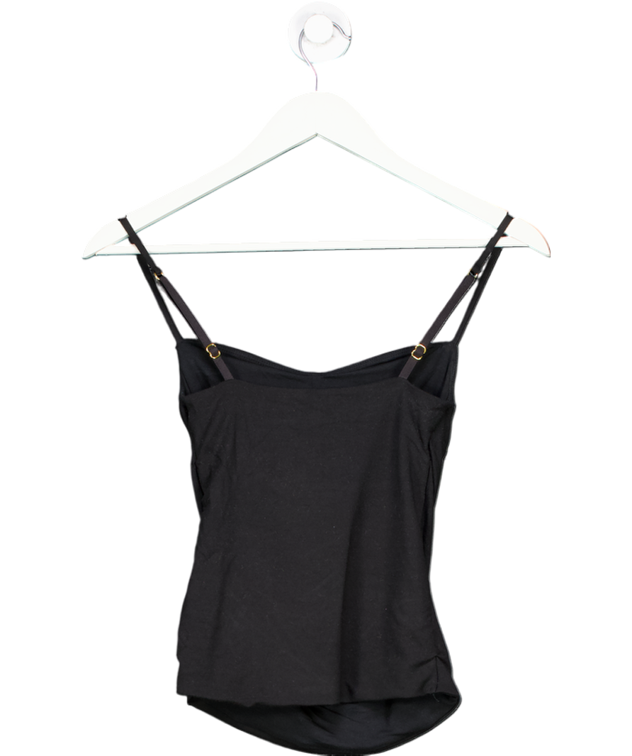Oh Polly Black Cut Out Cami Top UK XS