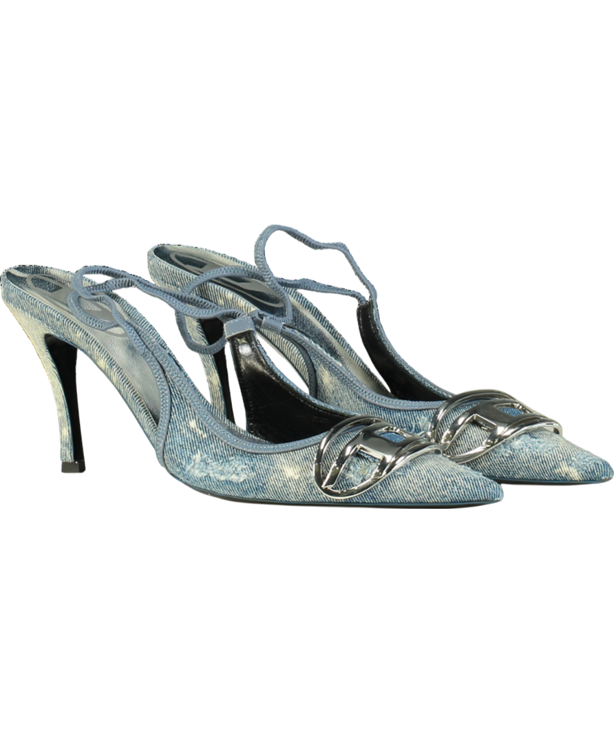 Diesel Blue D-venus-slingback Pumps UK 7 EU 40 👠