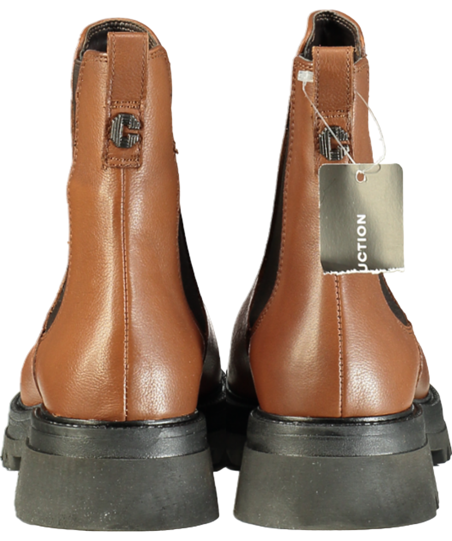 Carvela Brown Strong leather chunky chelsea Boots UK 5 EU 38 👠