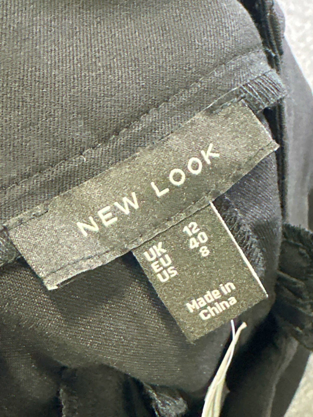 New Look Black Formal Split Front Skirt UK 12