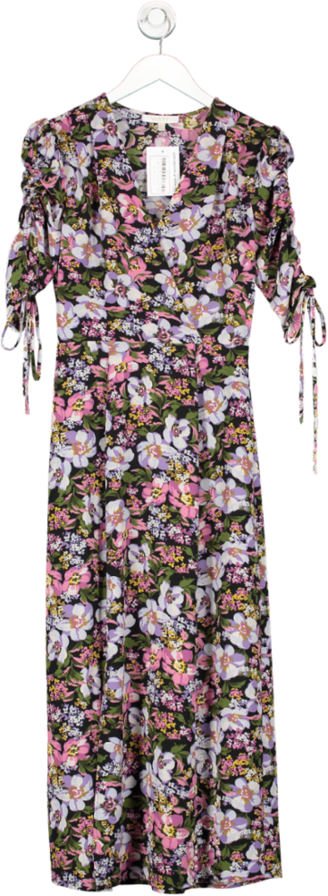 wayf Multicoloured Floral Print Maxi Dress UK XS