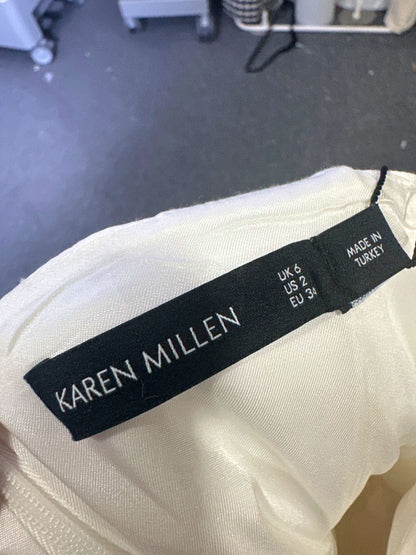 Karen Millen Ivory Sleek and Sharp Jumpsuit UK 6