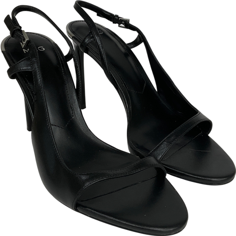 MANGO Black Sling Back Heels UK 5 EU 38 👠