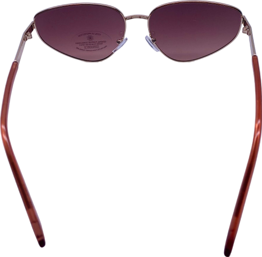 New Look Orange and Gold Cat Eye Sunglasses OS