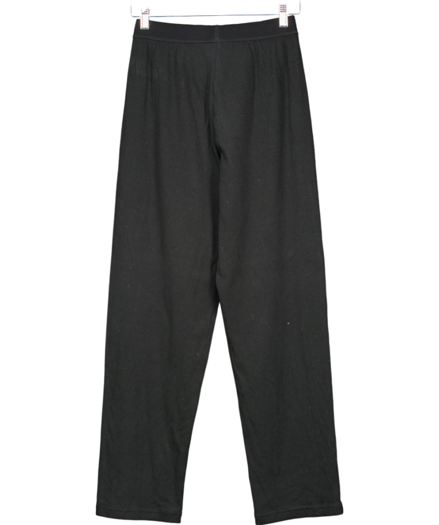 SKIMS Black Cotton Ribbed Pant UK XXS