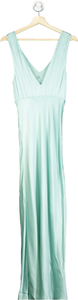 Zara Ltd.Edition Aqua Silk Long Dress UK M