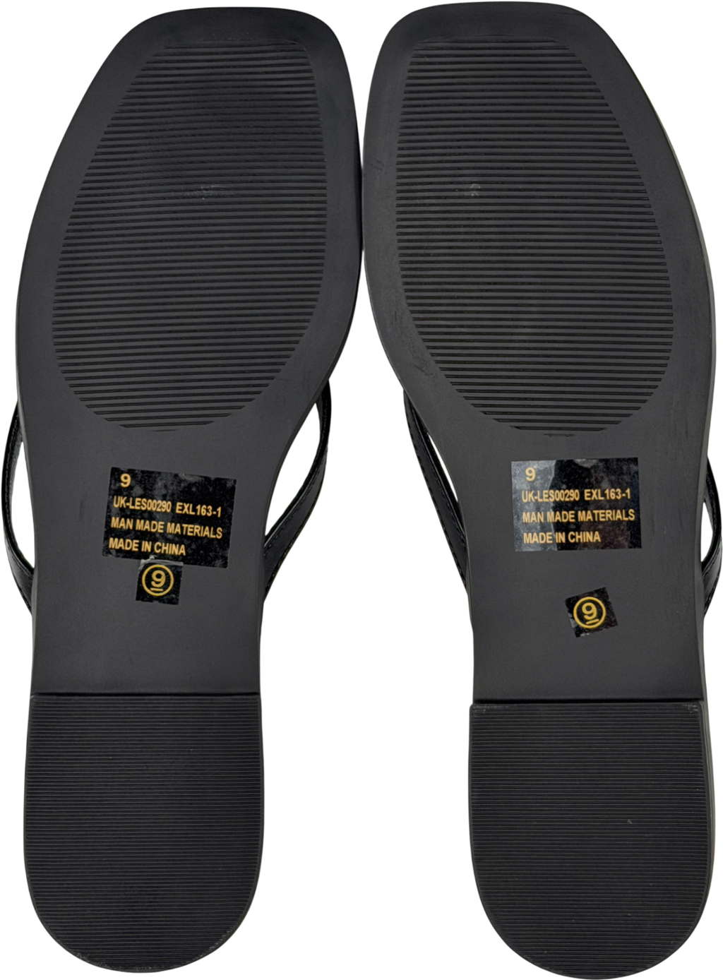 White Fox Black Breccan Thong Sandals UK 7 EU 40 👠