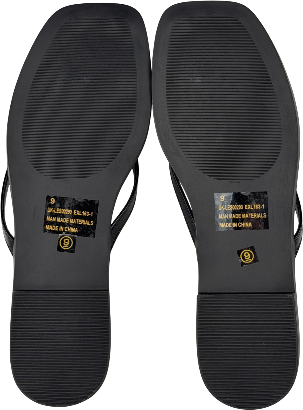 White Fox Black Breccan Thong Sandals UK 7 EU 40 👠