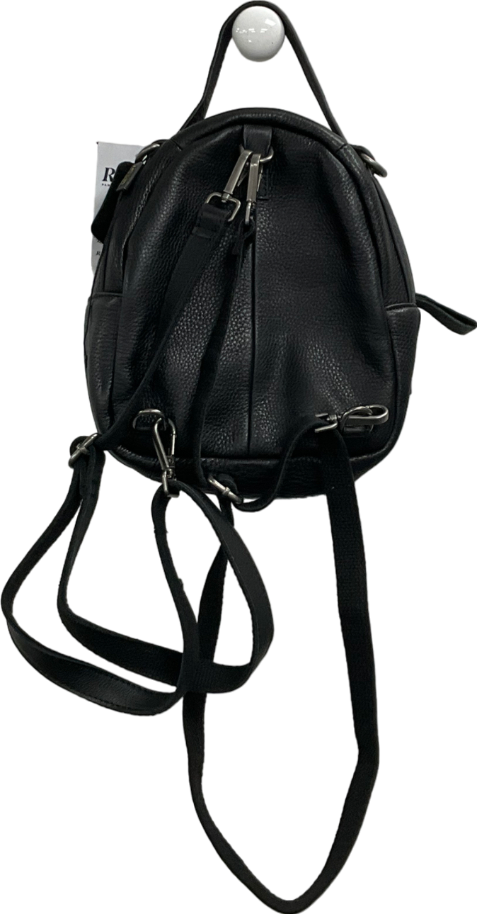 Jayley Black Luxury Leather Backpack One Size