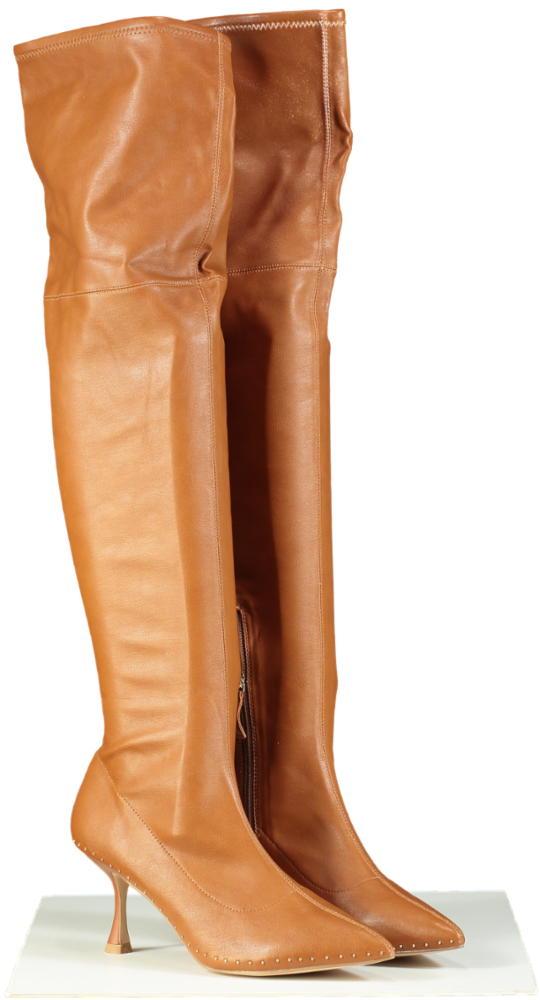 Kurt Geiger Tan Over-the-Knee Stiletto Boots UK 7 EU 40