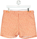 Frescobol Carioca Orange Geometric Swim Shorts UK W32