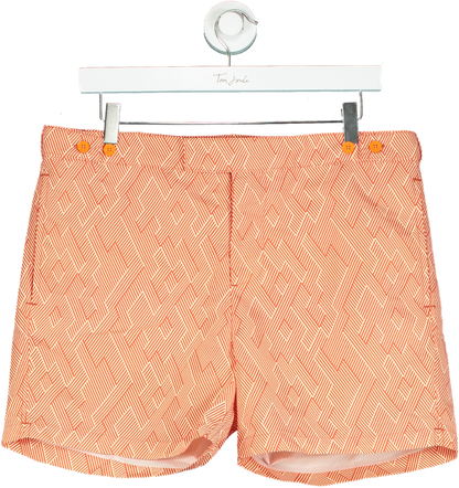 Frescobol Carioca Orange Geometric Swim Shorts UK W32