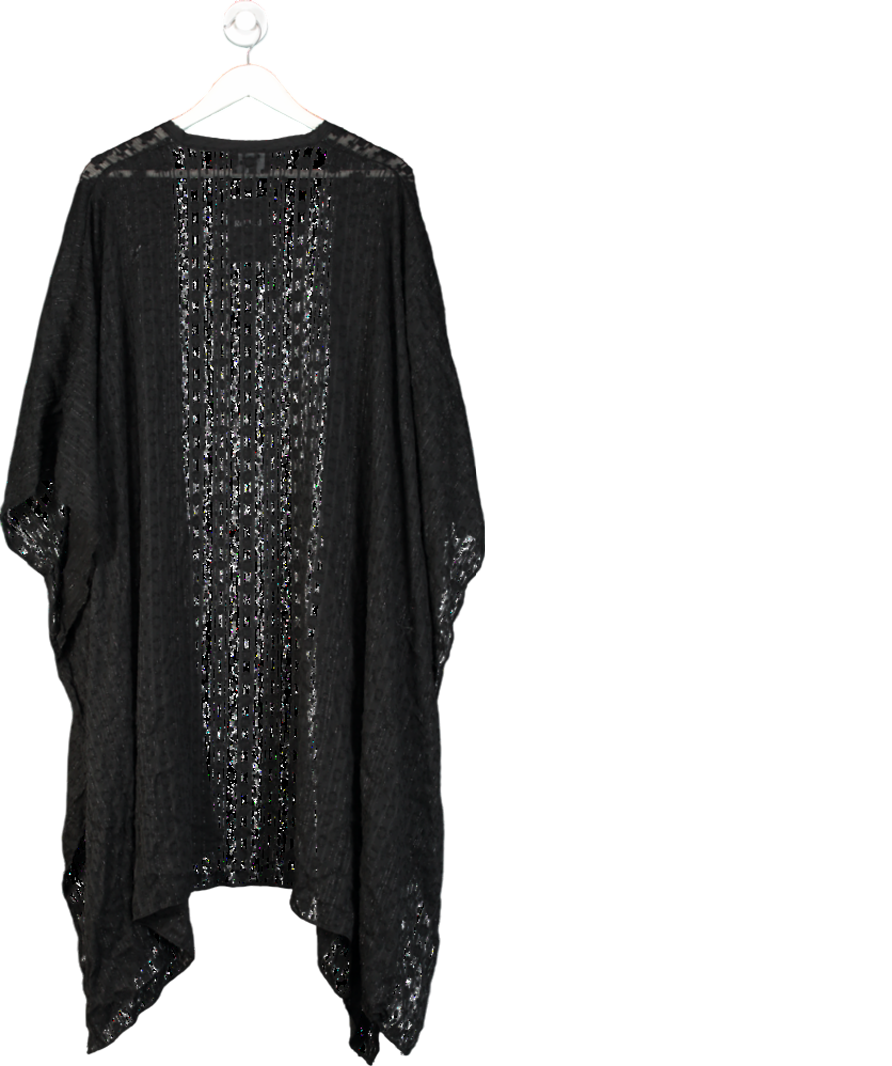 live unlimited Black Sheer Textured Kimono UK 26-28