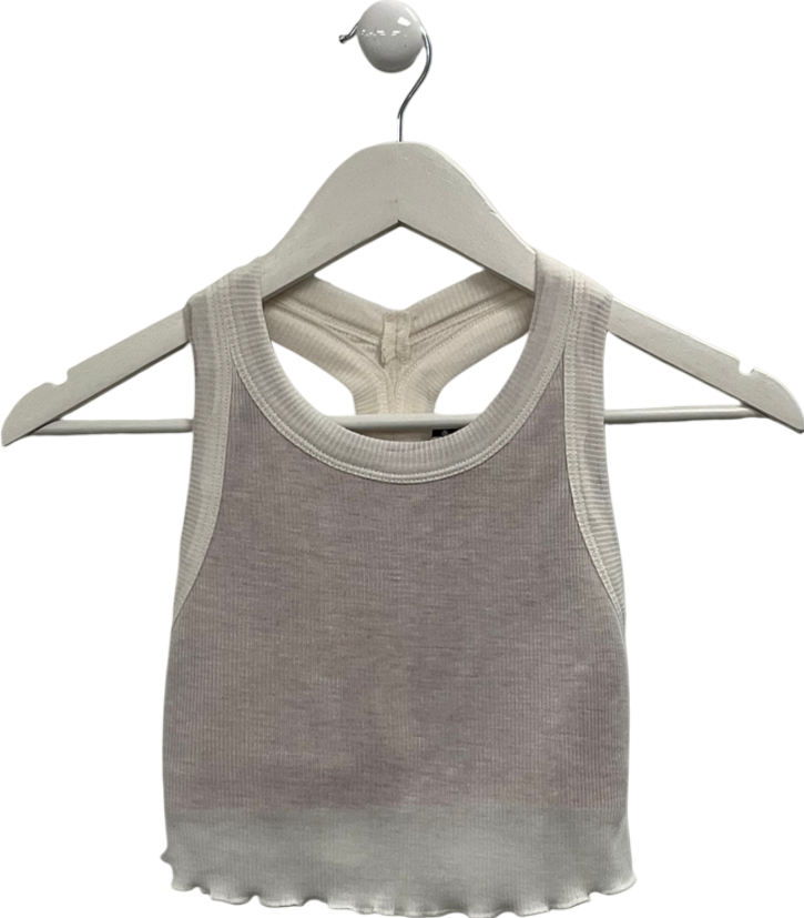 Free People Cream Layered Sports Bra UK M