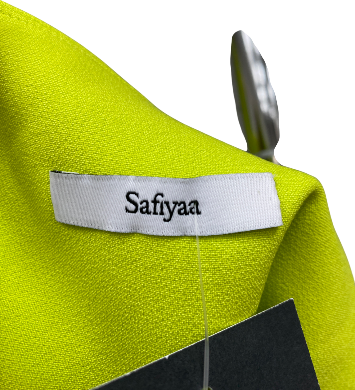 Safiyaa Green Ginevra Long Dress With Embroidered Belt UK 12