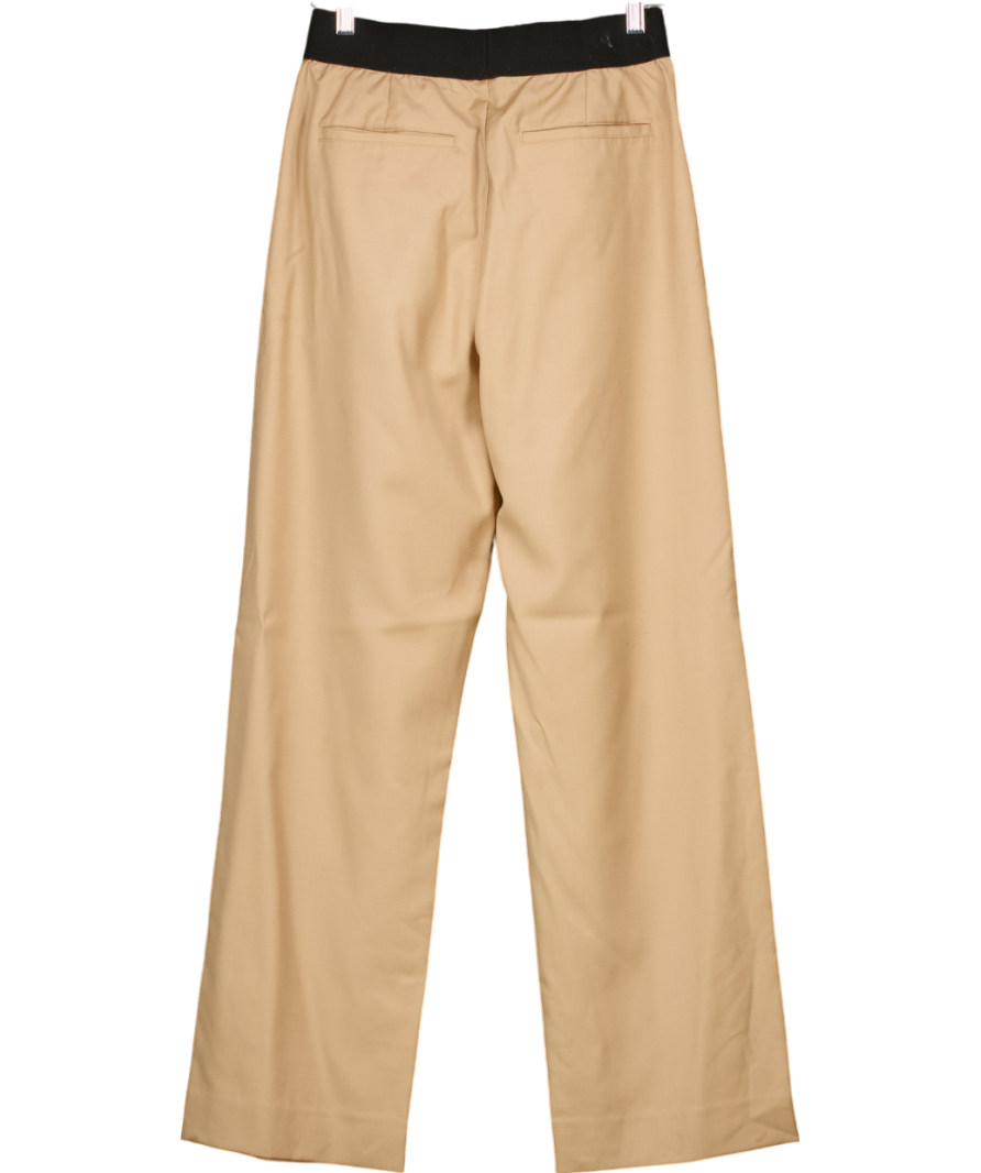 Venroy Brown Pull On Wool Blend Trousers UK XS