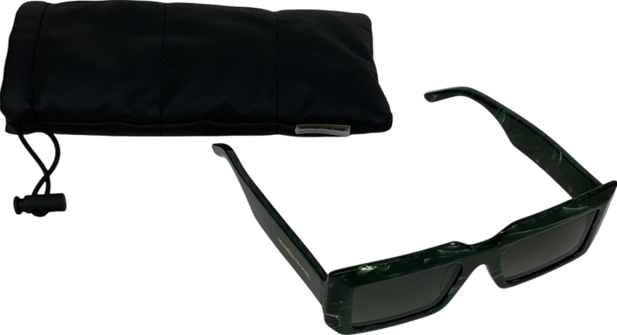 maniere de voir Green Azur Sunglasses In Marble Effect With Original Case One Size