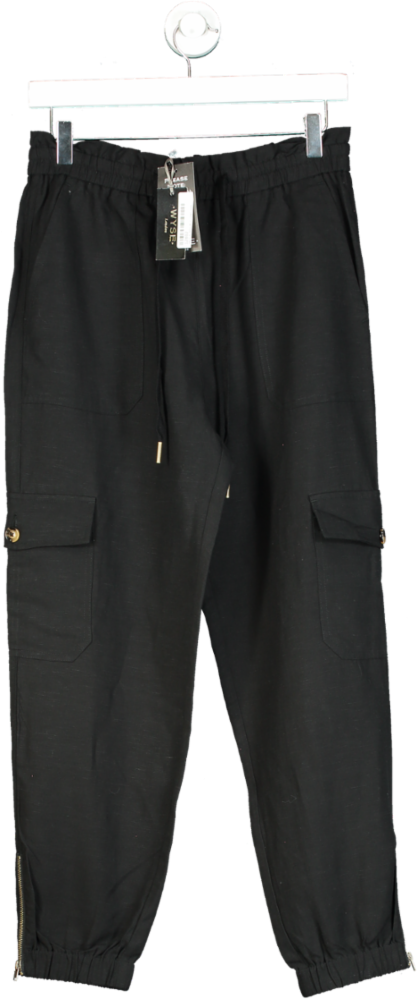 WYSE LONDON Black Anyah Cargo Trouser UK 8