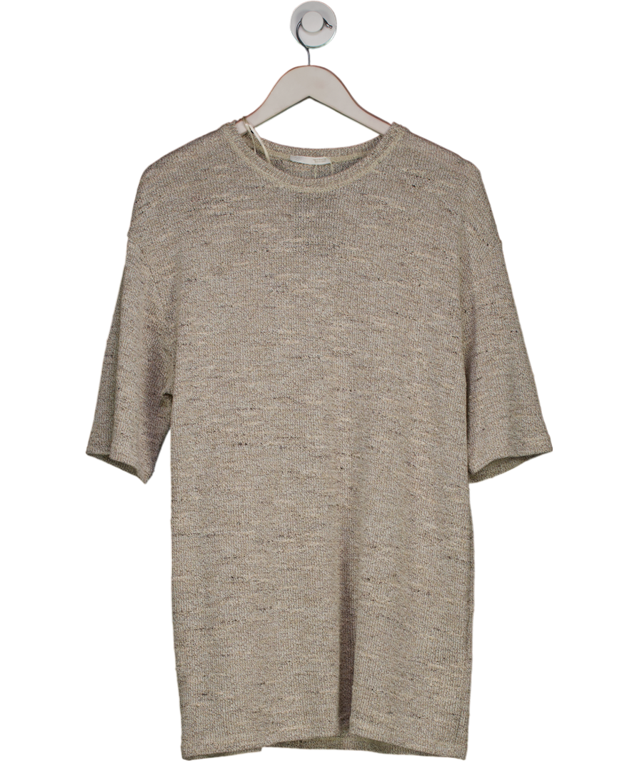 ZARA Beige Rustic Knit T-shirt Dress UK M