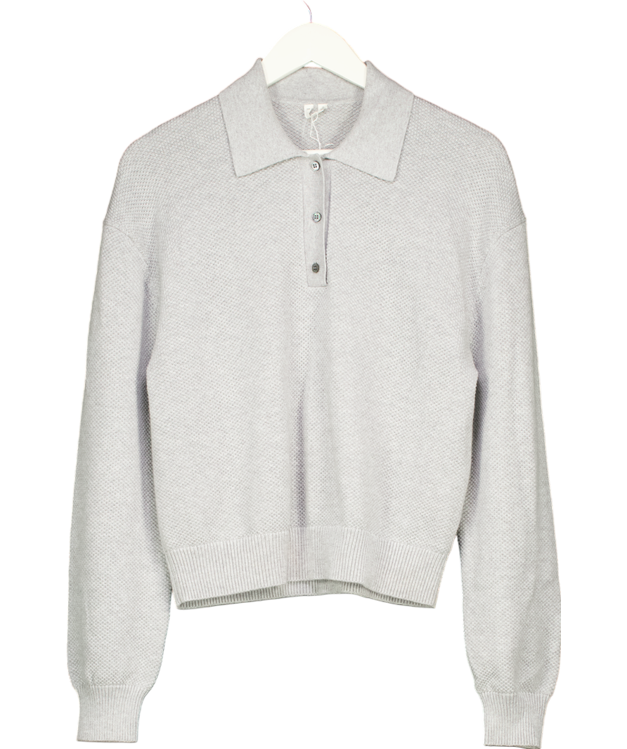 Arket Grey Cotton Polo Shirt UK S