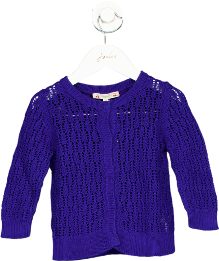 Bonpoint Blue Cotton Cardigan 4 Years