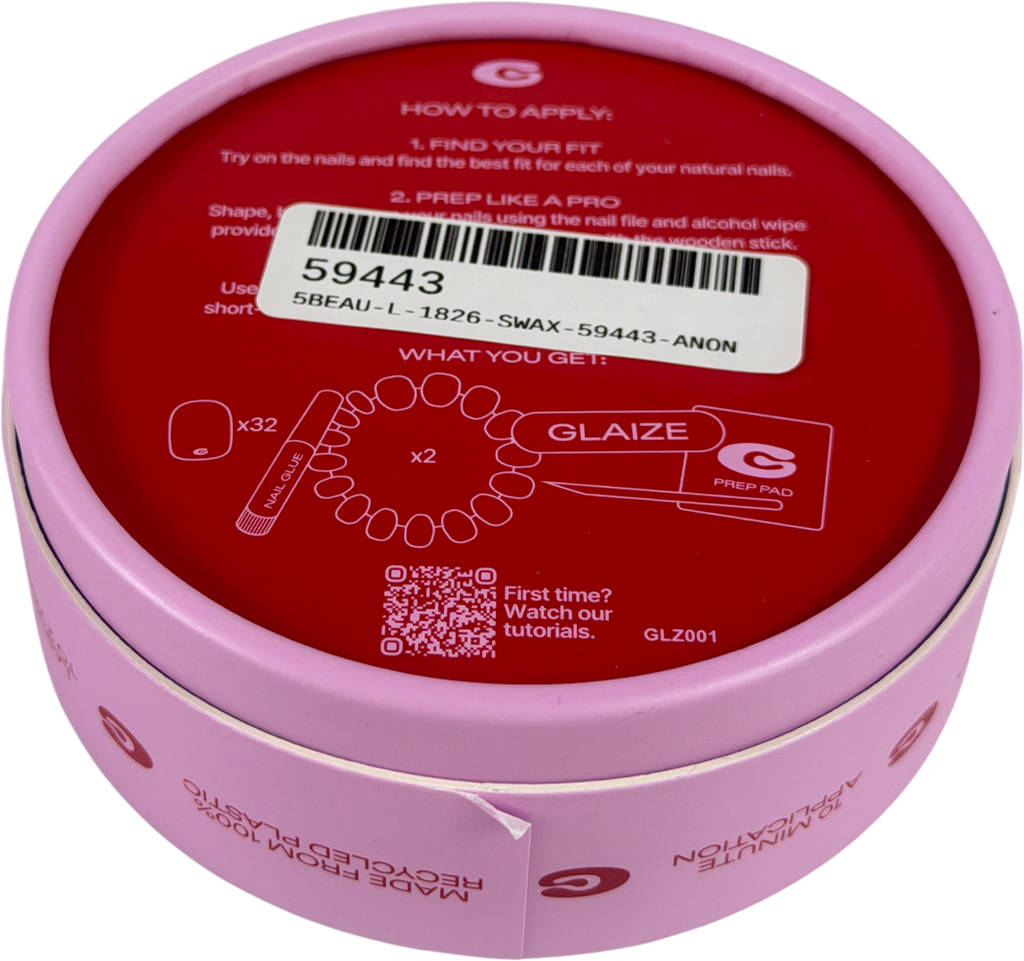 Glaize Press On Nails Back French Tip 32